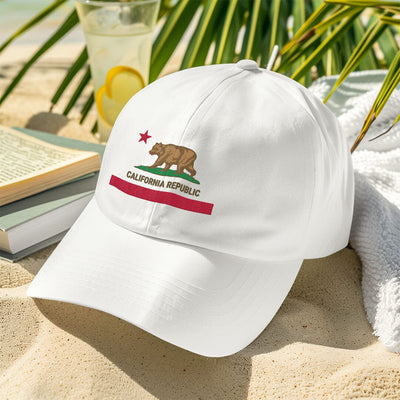 California Republic State Flag Embroidered Dad Hat