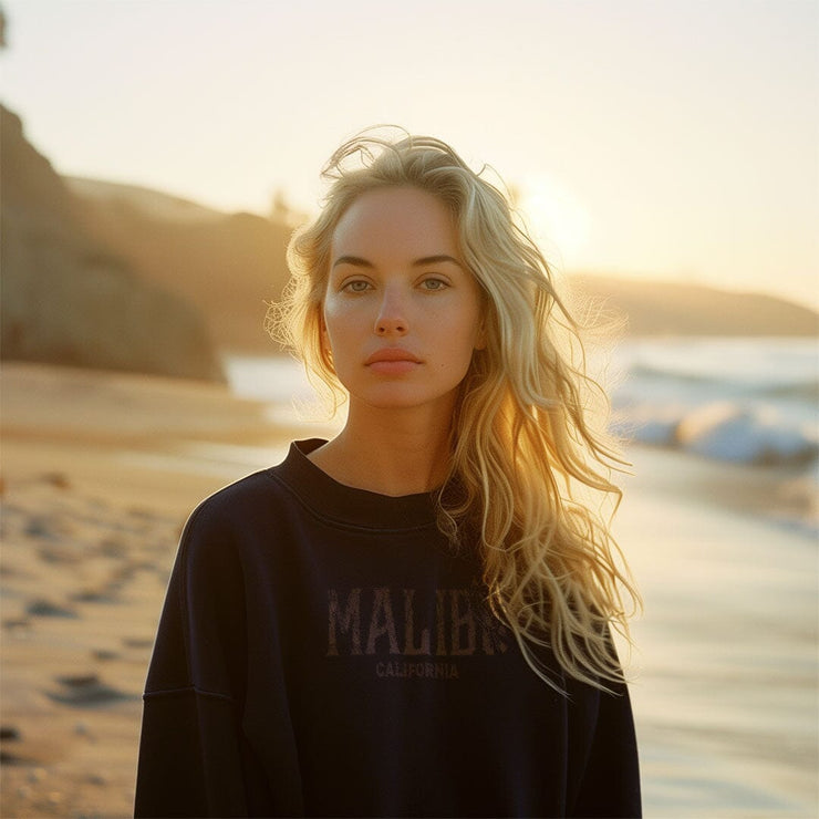 Malibu, California Vintage Ink Style Unisex Sweatshirt