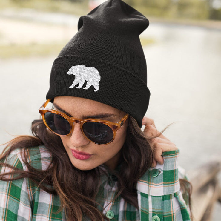 California Bear Style Embroidered Beanie